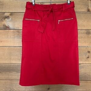 𝅺SHAPE FX red tie belt shapewear slimming pencil skirt